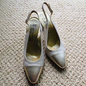 Bruno Magli cap-toe slingbacks